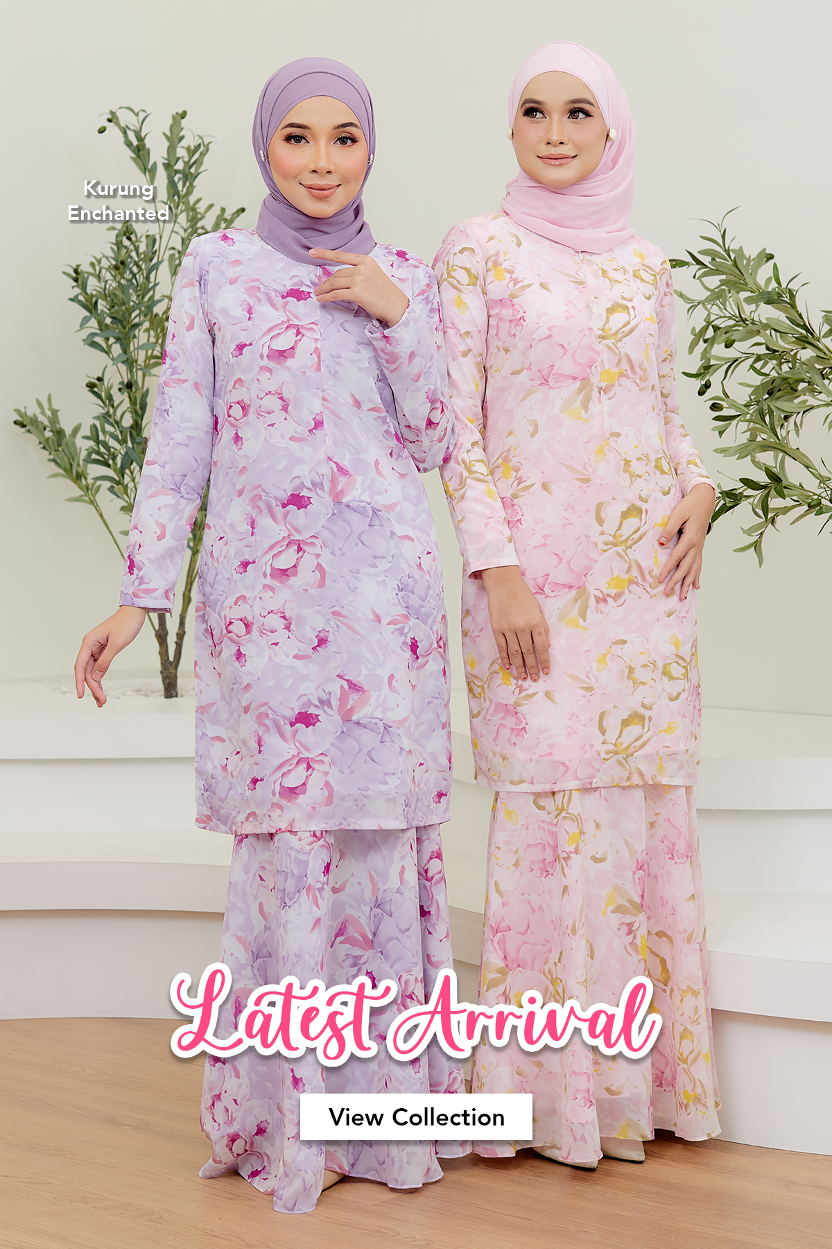 Latest Arrival - Kurung Estrella (Korean Satin Silk Fabric)